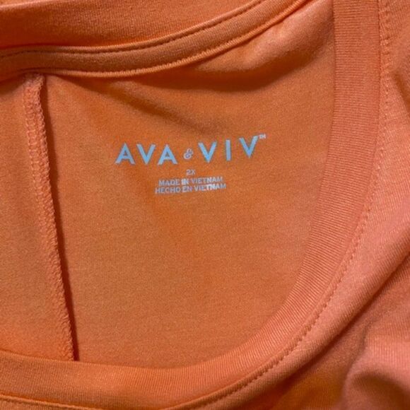 Ava & Viv Orange Tank Top Midi dress, size 3X - Picture 5 of 5